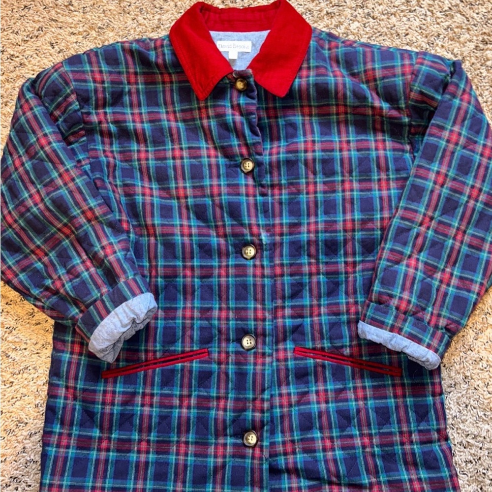 1980s Vintage David Brooks Lined Plaid Button Up Jacket